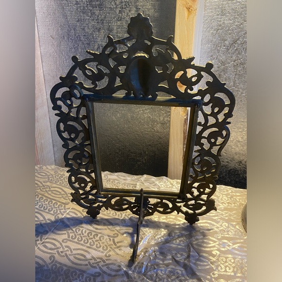 🌜Vintage Brass Art Nouveau Picture Frame #9580🌛 - Picture 10 of 12